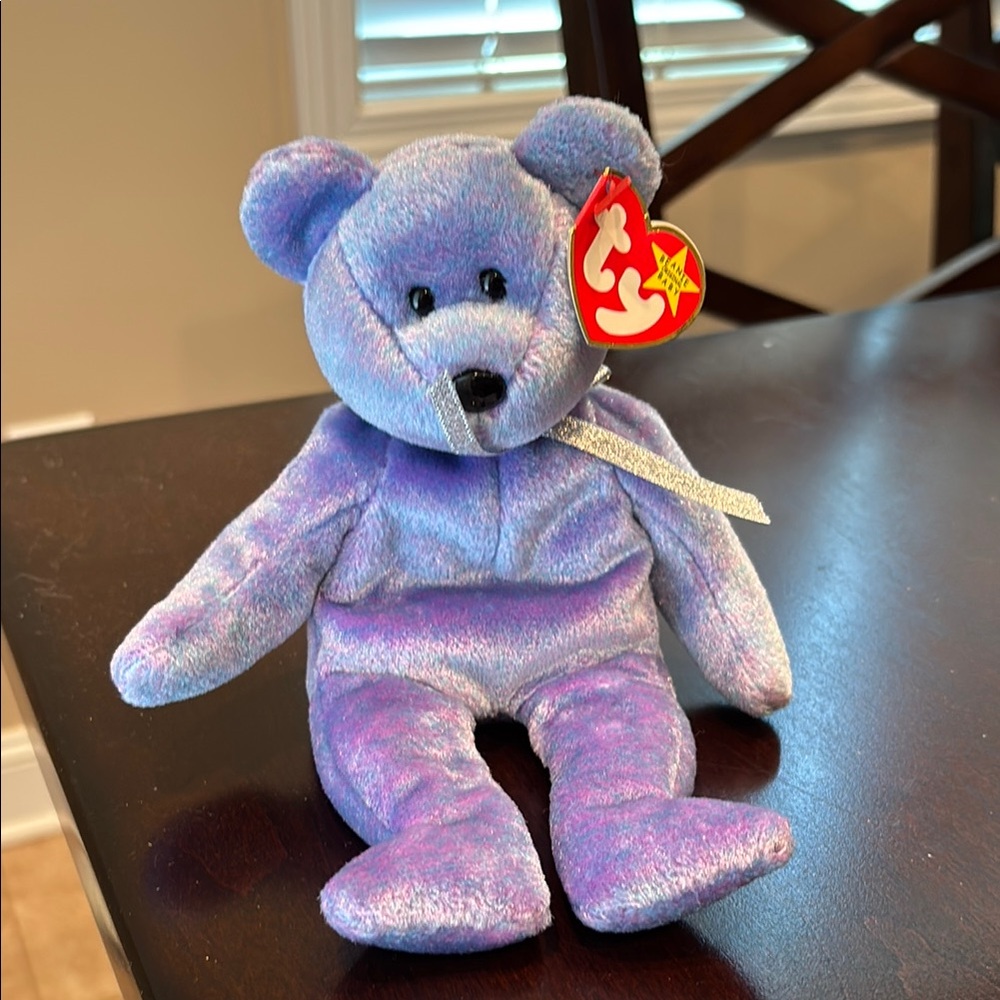 Ty Purple Plush Stuffed Animal Bear
